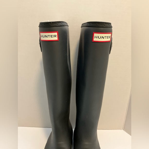 Hunter Black Tall Rain Boots - Picture 8 of 11
